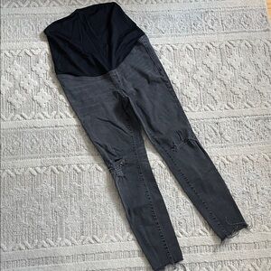 Madewell Black and Gray Maternity Jeans